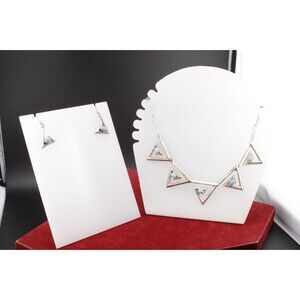 Vintage Navajo Edith Kee Sterling Silver/Turquoise Necklace w/Matching Earrings